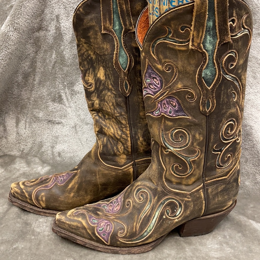 DAN POST LEATHER COWGIRL BOOTS